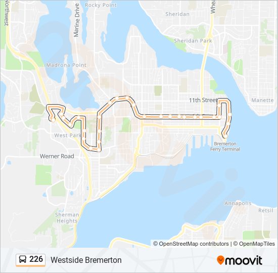 Mapa de 226 de autobús