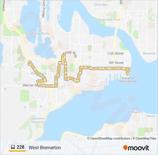 Mapa de 228 de autobús