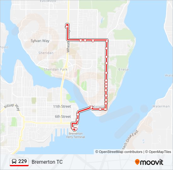 229 Bus Line Map