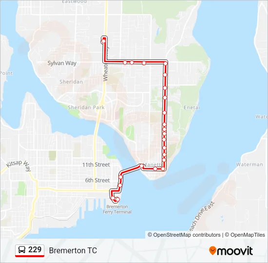 229 Bus Line Map