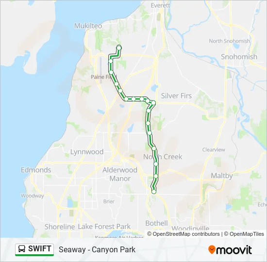 SWIFT Bus Line Map