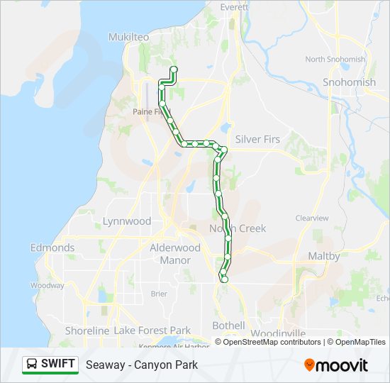 SWIFT Bus Line Map