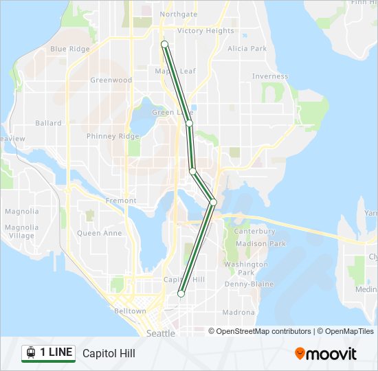 1 line Route: Schedules, Stops & Maps - Capitol Hill (Updated)