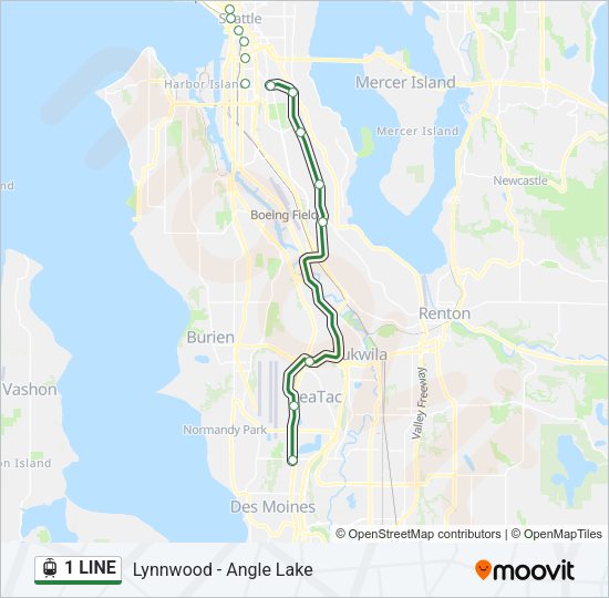 1 LINE Light Rail Line Map
