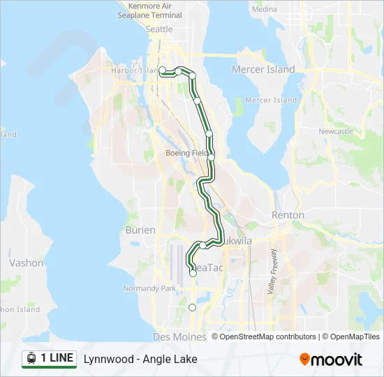 1 LINE Light Rail Line Map