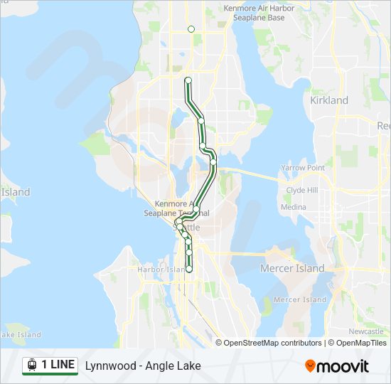 1 LINE Light Rail Line Map