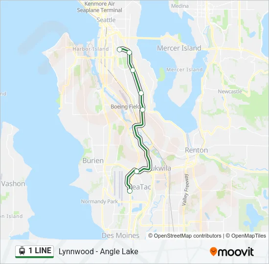 1 LINE Light Rail Line Map