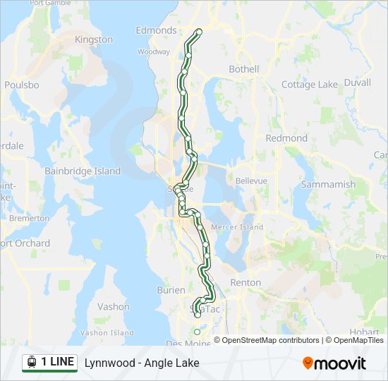 1 LINE Light Rail Line Map