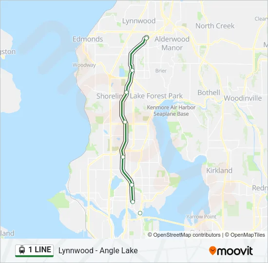 1 LINE Light Rail Line Map