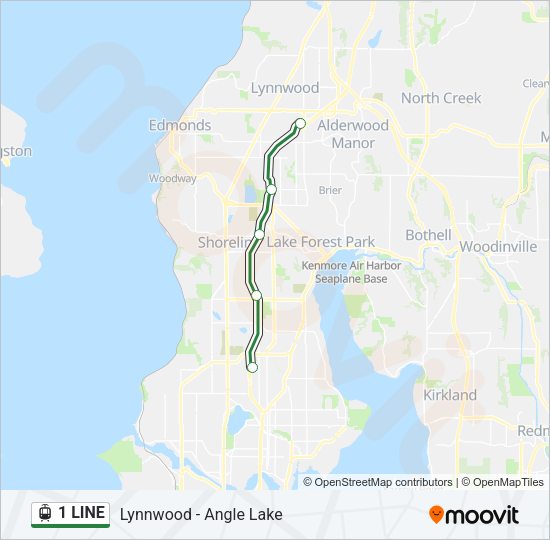 1 LINE Light Rail Line Map