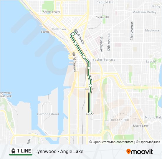 1 LINE Light Rail Line Map
