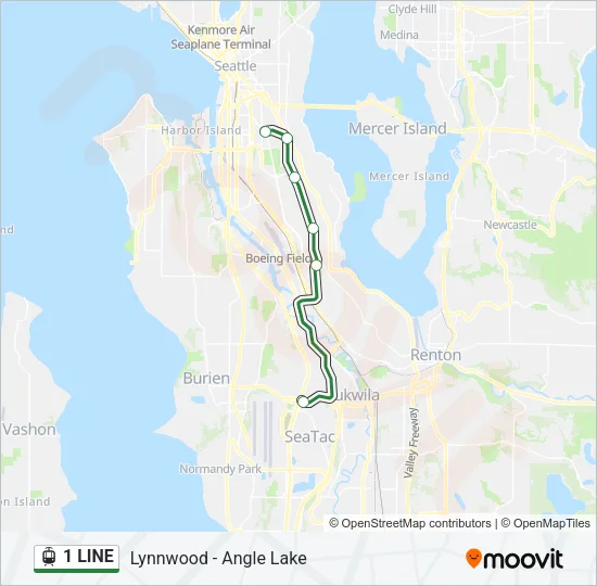 1 LINE Light Rail Line Map