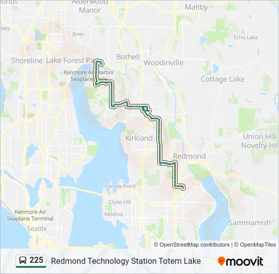 225 Bus Line Map