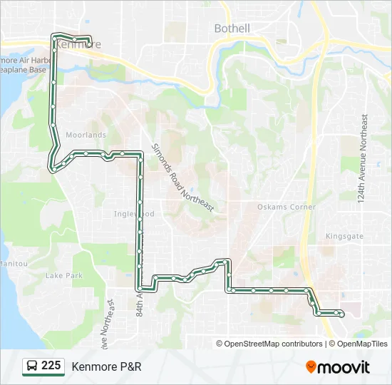 225 Bus Line Map