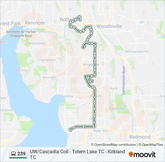 239 bus Line Map