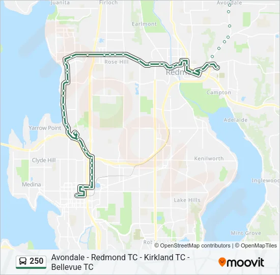 250 Bus Line Map