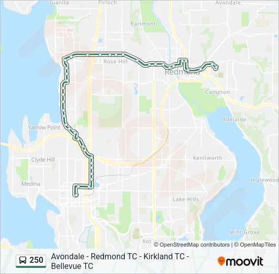 250 Bus Line Map