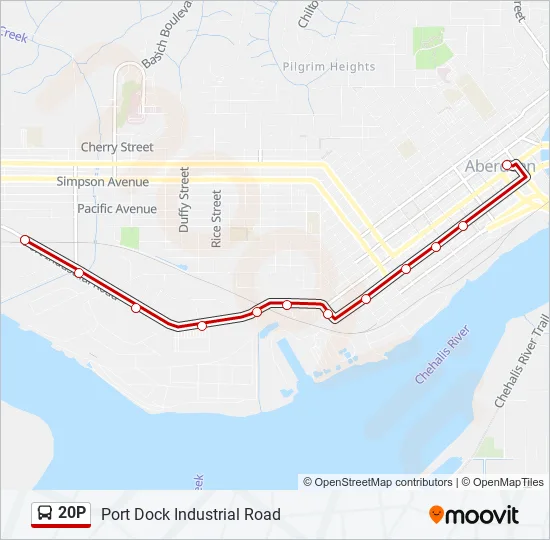 20P Bus Line Map