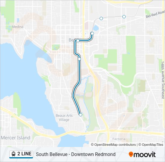 2 LINE Light Rail Line Map