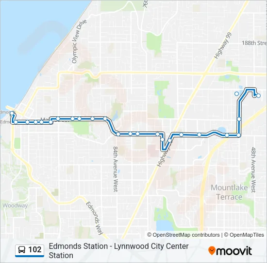102 Bus Line Map