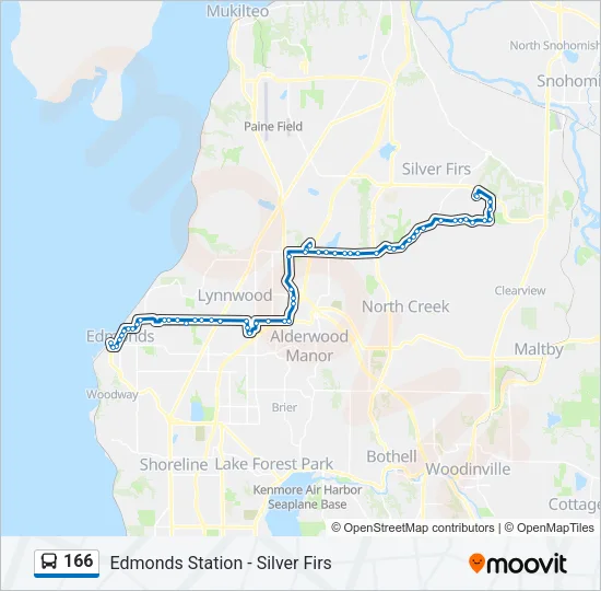 166 Bus Line Map