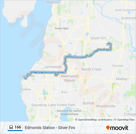 166 Bus Line Map