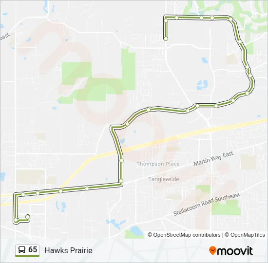 65 Bus Line Map