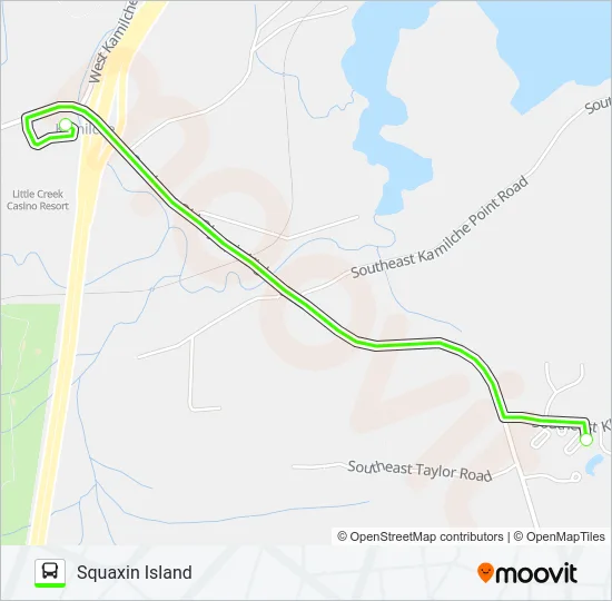 SQUAXIN ISLAND Bus Line Map