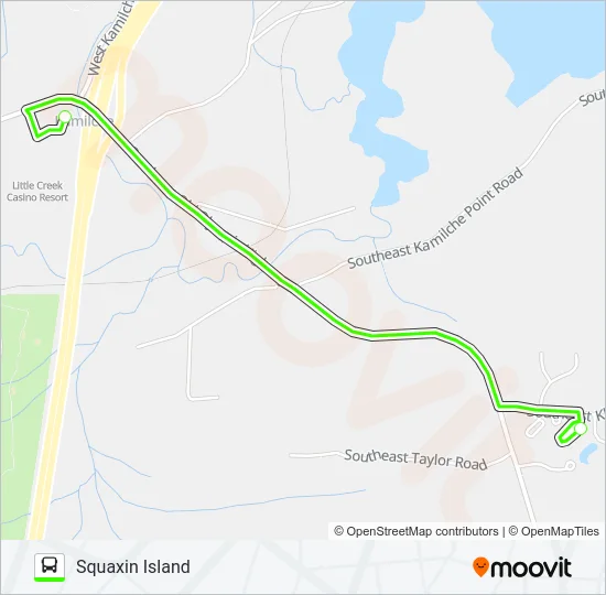 SQUAXIN ISLAND Bus Line Map