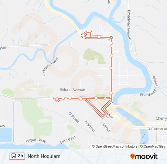 25 Bus Line Map