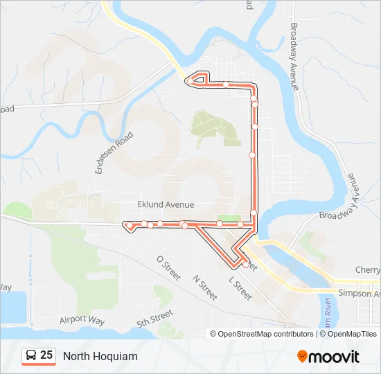 25 Bus Line Map