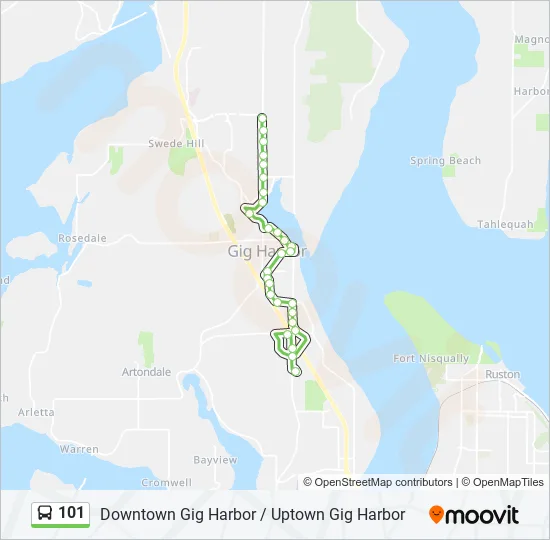 101 Bus Line Map