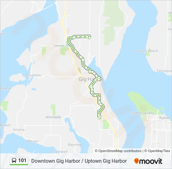 101 Bus Line Map
