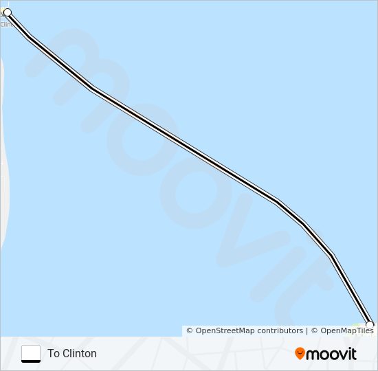 MUKILTEO - CLINTON ferry Line Map