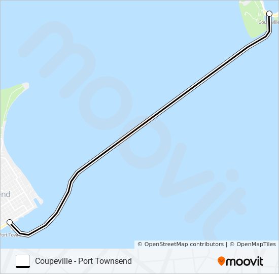 COUPEVILLE  - PORT TOWNSEND ferry Line Map