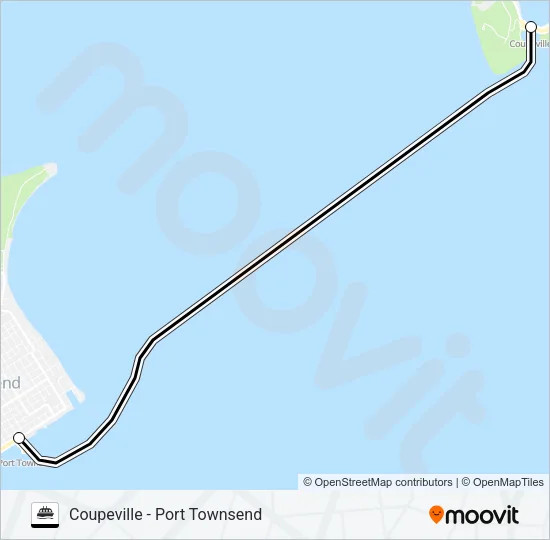 COUPEVILLE  - PORT TOWNSEND Ferry Line Map