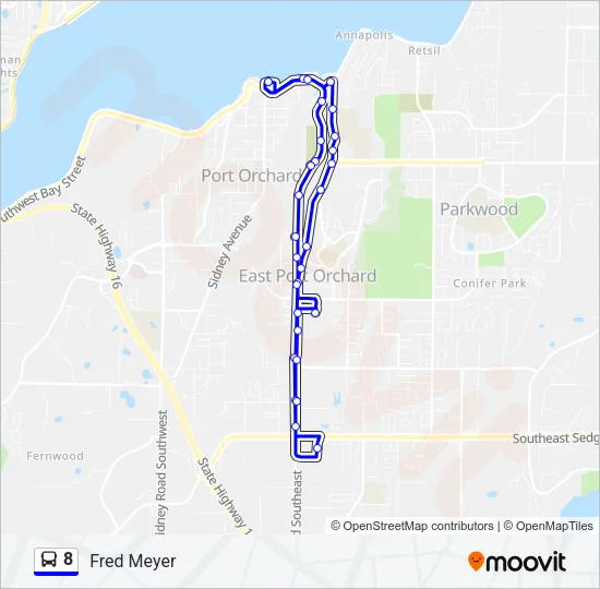 8 Bus Line Map