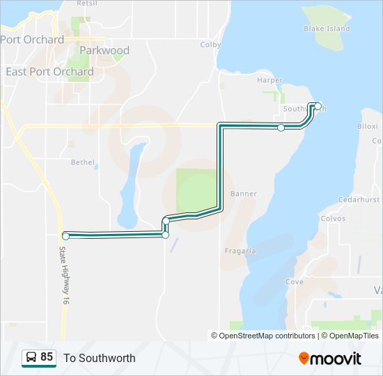 85 bus Line Map