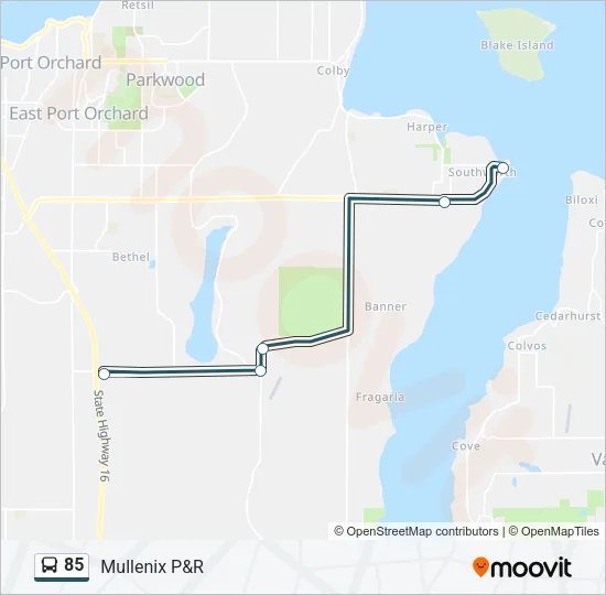 85 Bus Line Map