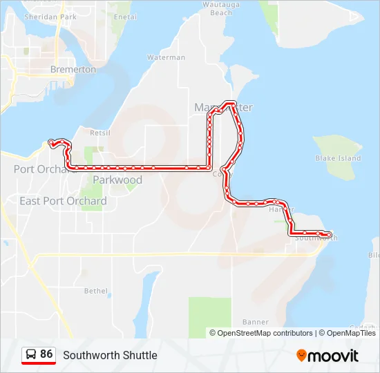 86 Bus Line Map