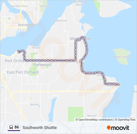 86 bus Line Map