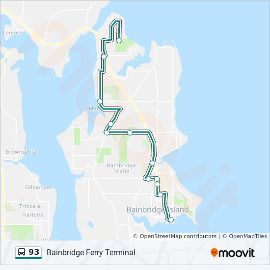 Directions To Bainbridge Ferry Terminal 93 Route: Schedules, Stops & Maps - Bainbridge Ferry Terminal (Updated)