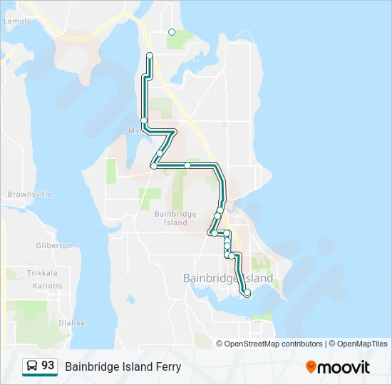93 Bus Line Map