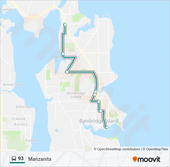 93 Bus Line Map