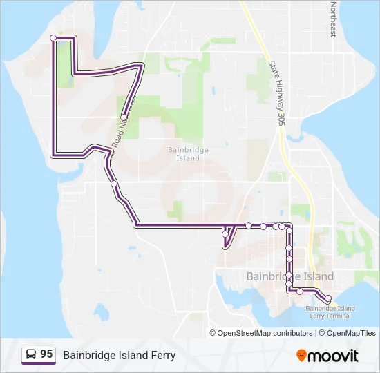 95 Bus Line Map