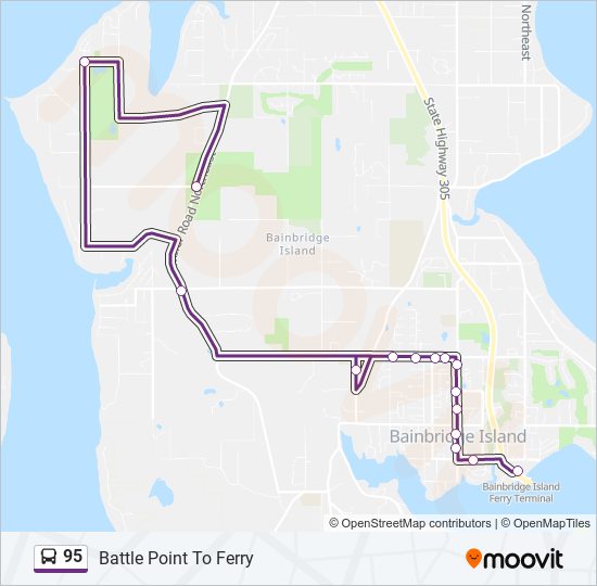 95 bus Line Map