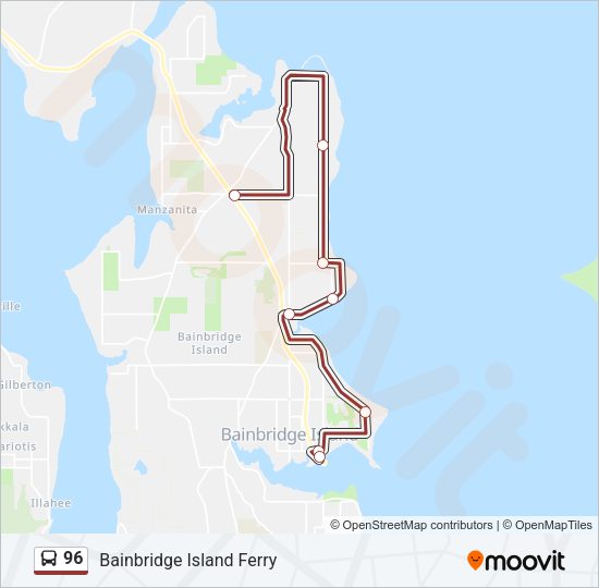 96 Bus Line Map