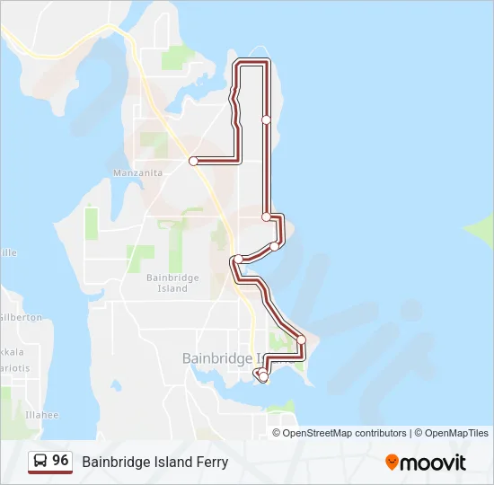 96 Bus Line Map