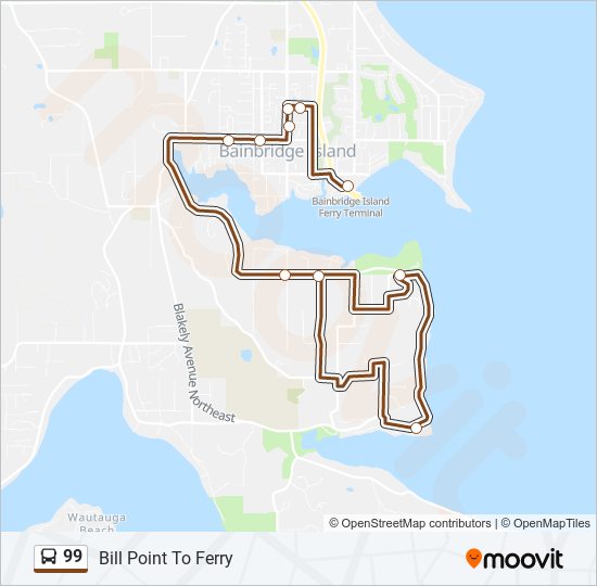 99 bus Line Map