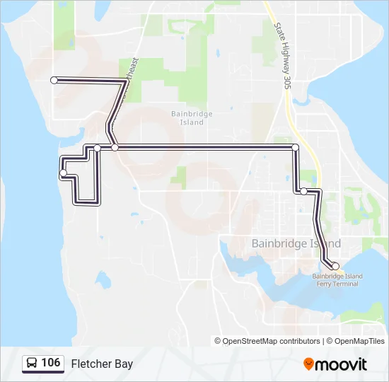 106 Bus Line Map
